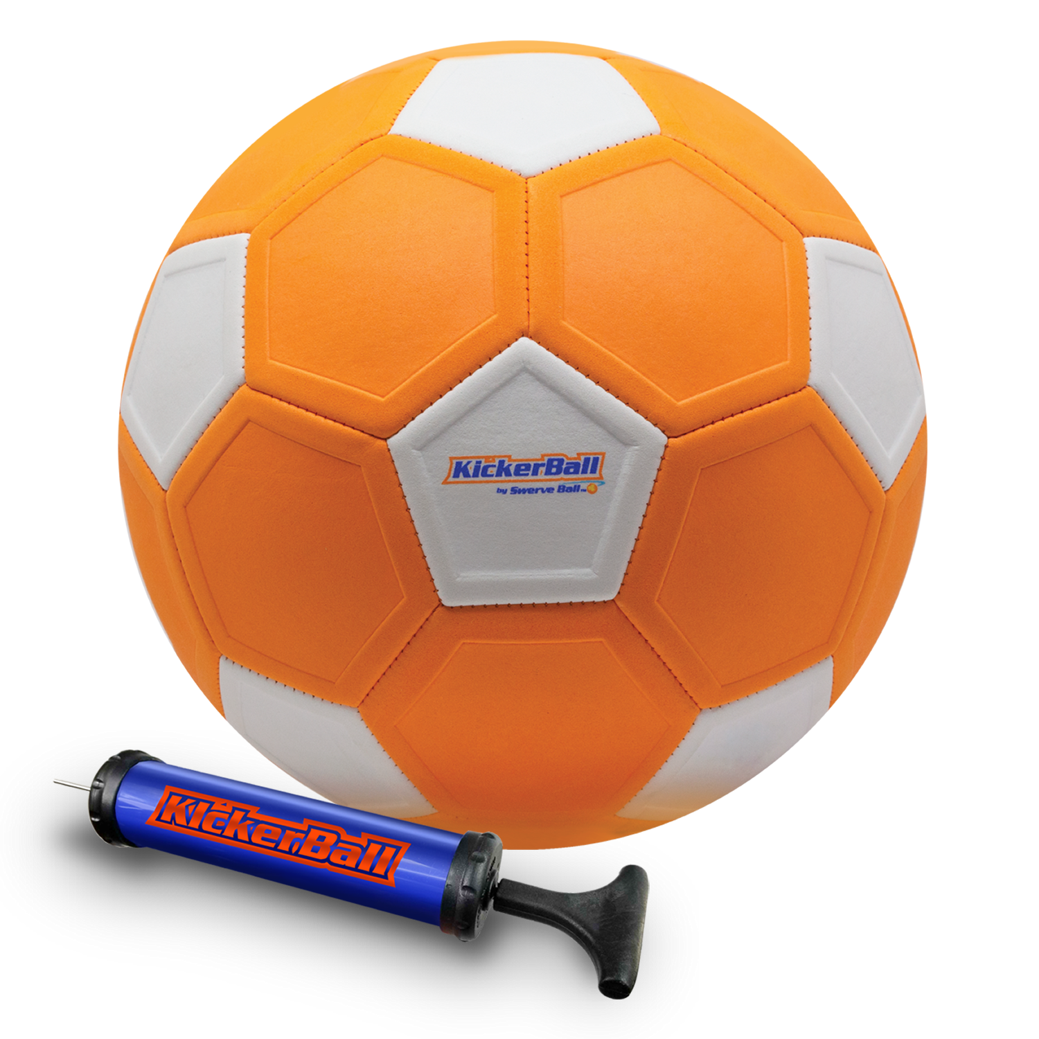 KickerBall Swerve Sports Soccer Ball, Orange 