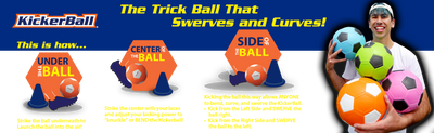 KickerBall Soccer Ball, Trick Ball that Curves and Swerves, Orange, As Seen  on TV 